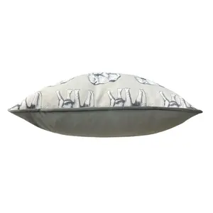 Evans Lichfield Safari Elephant Repeat Piped Feather Filled Cushion