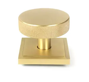 Satin Brass Brompton Centre Door Knob (Square)