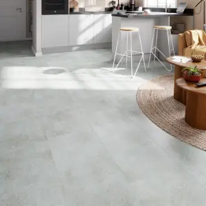 Italo Grey Concrete effect Click vinyl Tile Sample