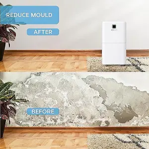 MONHOUSE 12L/Day Digital Dehumidifier - Portable Electric Mould Damp Condensation Remover - Quiet Moisture Absorber