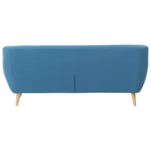 3 Seater Fabric Sofa Blue MOTALA