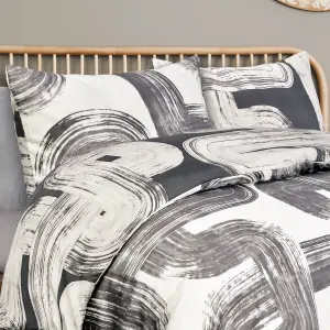 Smart Living Luxury Super Soft Reversible Elemental Geo Duvet Cover with Pillowcase