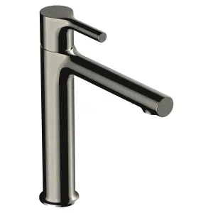 RAK Sorrento Mid Height Brushed Nickel Modern Basin Mixer Tap Solid Brass