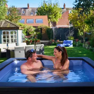 Wave Garda 4-Person Eco Foam Hot Tub, Integrated Heater, Flint Grey