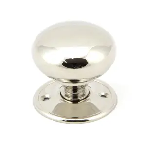 From The Anvil Polished Nickel 57mm Mushroom Mortice/Rim Knob Set