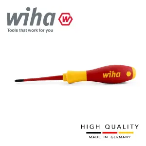 Wiha Pozidrive Screwdriver PZ1 SlimFix SoftFinish 1000v VDE Electrician 35395