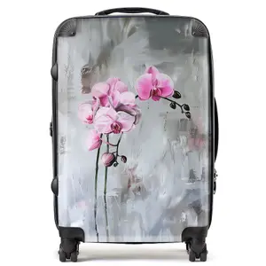 Pink Orchids Design  Suitcase - Medium