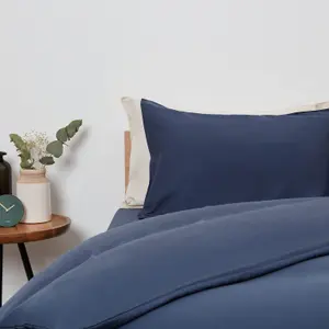 Bamboo & French Linen Pillowcases Midnight Navy