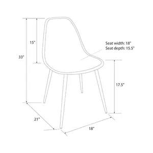 Moffett Dining Chair (Set of 2) Grey