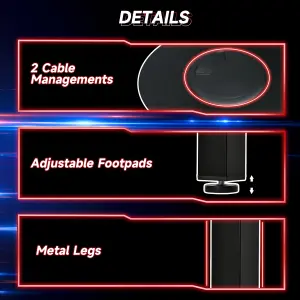 L-Shaped Corner Desk Computer Workstation PC Gaming Desk 145 x 81 x 76cm Left