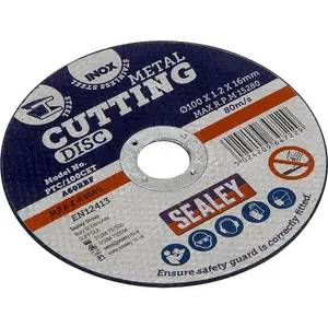 Heavy Duty 100mm Flat Metal Cutting Disc - 1.2mm Thickness for Angle Grinders