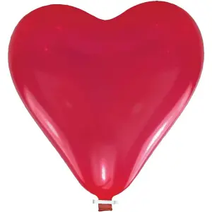 Amscan Latex Hearts Balloons (Pack of 10) Red (One Size)