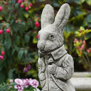 Peter Rabbit Stone Statue Animal Garden Outdoor Decoration Ornament British Made Sculpture