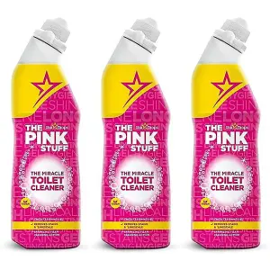 Stardrops, The Pink Stuff Miracle Toilet Cleaner, Pink, 750 ml (Pack of 3)