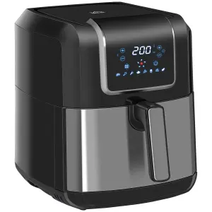 HOMCOM Air Fryer 1700W 6.5L with Digital Display Timer for Low Fat Cooking