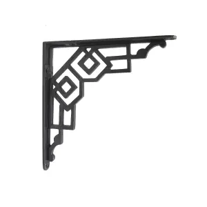 Oakcrafts - Pair of Art Deco Cast Iron Shelf Bracket - 150mm x 150mm