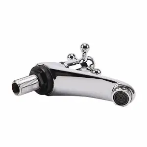 Bath Pillar Taps Chrome Polished Finish Hot & Cold Taps