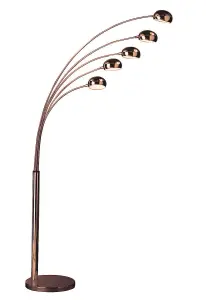 Interiors by Premier Zeus 5 Arced Lights Floor lamp with EU Plug