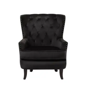 Armchair VIBORG II Velvet Black