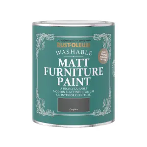 Rust-Oleum Graphite Matt Multi-room Furniture paint, 750ml