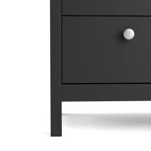 Madrid Chest 3 drawers in Matt Black