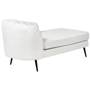 Left Hand Boucle Chaise Lounge Off-White ALLIER