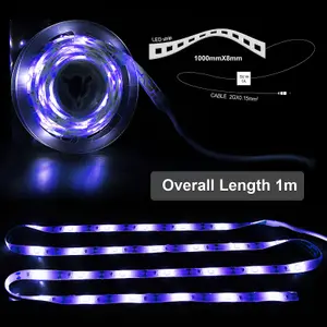 2.4W LED Infrared Sensing Strip Light,1M,Blue Light,Power by 4xAAA Battery