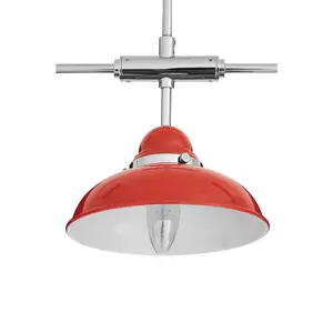 Interiors by Premier Jasper Red and Chrome 3 Light Pendant Light