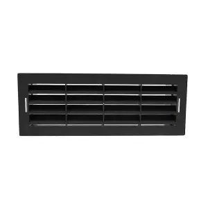 Kair Black Airbrick Grille with Surround for 204mm x 60mm Ducting