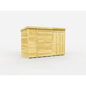 DIY Sheds 10x4 Pent Shed - Double Door Without Windows