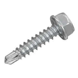 Sealey Self Drilling Screw 4.2 x 19mm Hex Head Zinc DIN 7504K Pack of 100