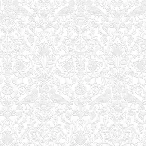 Galerie Heritage White Floral Damask Wallpaper Roll