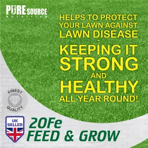 Iron Sulphate 2KG - Makes Grass Greener, Hardens Turf and Prevents Lawn Disease Makes upto 2000L & Covers upto 2000m2 by PSN