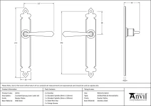 From The Anvil Pewter Cromwell Lever Latch Set