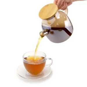 Scandi Home Helsinki Gold Borosilicate Glass Teapot 1.2L