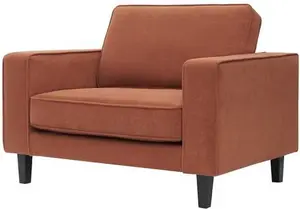 DUSK Soho Loveseat - Burnt Orange - Matte Velvet