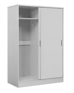 REFLECT XL 2 Door Sliding Wardrobe in Gloss White Door Fronts and Matt White Carcass