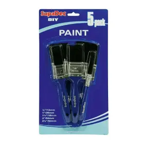 SupaDec Paint Brush Set (5 Pack) Blue/Black (One Size)