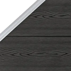 Fence Panel WPC 95x(105-180) cm Grey