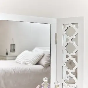 Melody Maison White Mirrored Triple Mirror - Sabrina White Range