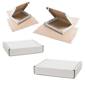 100 x White Small Single Wall Die Cut Packing Shipping Boxes C5