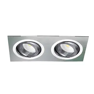 Luminosa Helium Double Recessed Downlight Light Aluminium