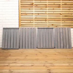 Pack of 4 Grey Washed Back Panels Only For SA BINS3 Double Bin Storage