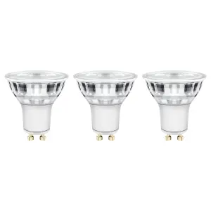 Diall GU10 3.6W 345lm Clear Reflector spot Neutral white LED Light bulb, Pack of 3