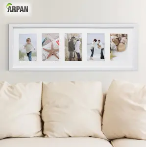 Arpan MDF Multi Aperture Photo Frame 5 Aperture White