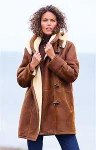 House Of Bruar Ladies Sheepskin Duffle Coat