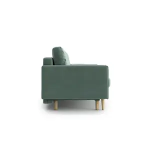 Jacquelyn 4 Seater Velvet Made to Order Sleeper Riviera Light Green