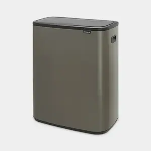 Brabantia Bo 30 Litre + 30 Litre Touch Bin with Two Inner Buckets Platinum / 60