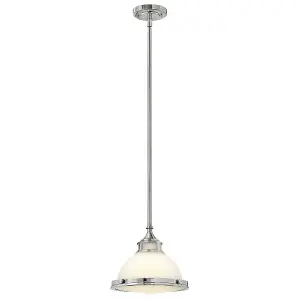 Elstead Amelia 1 Light Dome Ceiling Mini Pendant Chrome, E27