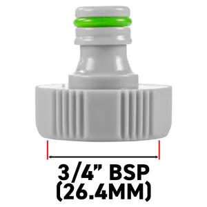 garden watering outdoor tap threaded adaptor to fit 1/2" bsp or 3/4" bsp tap,universal hose connection